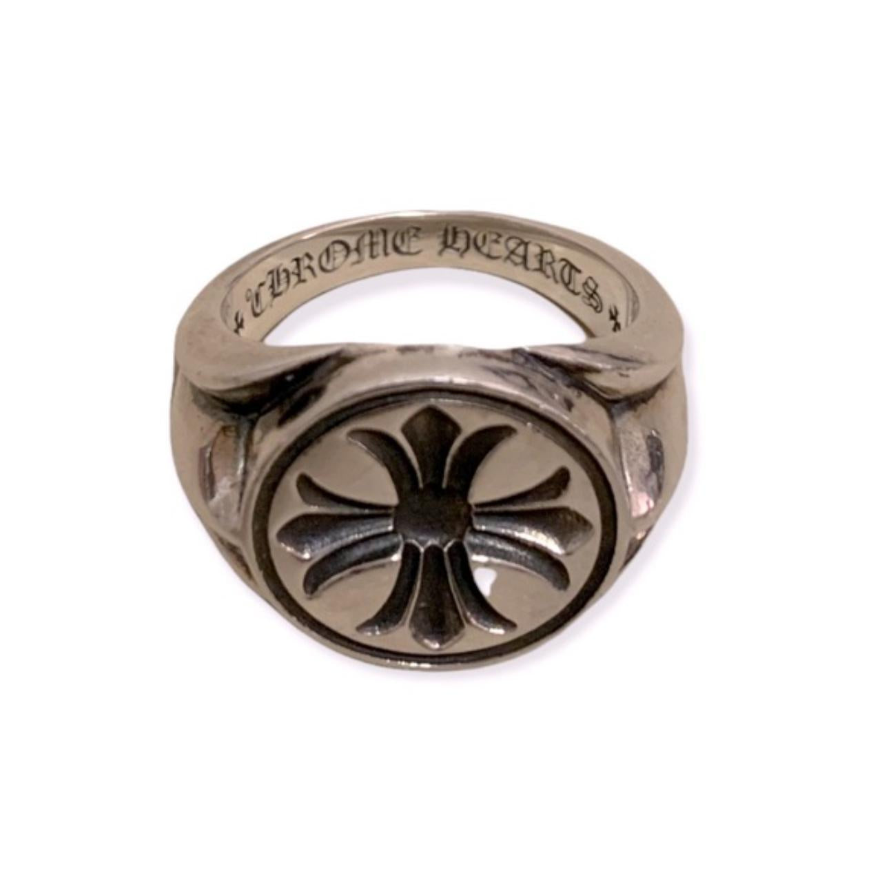 CHROME HEARTS Sleek Mens tapered crest ring 10.5