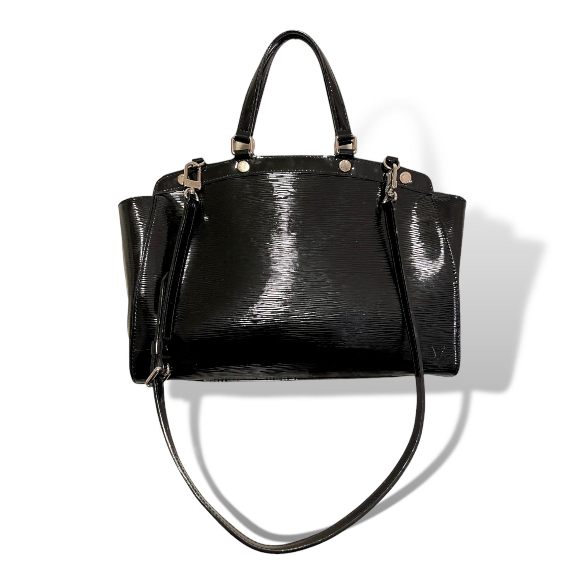 Louis Vuitton Brea Handbag in Black Patent EPI Leather