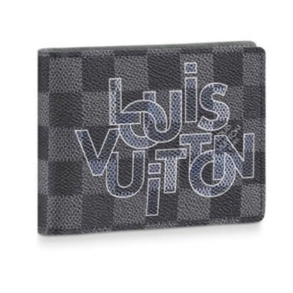 Louis Vuitton Multiple Wallet Limited Edition Interlinked Logo Damier  Graphite