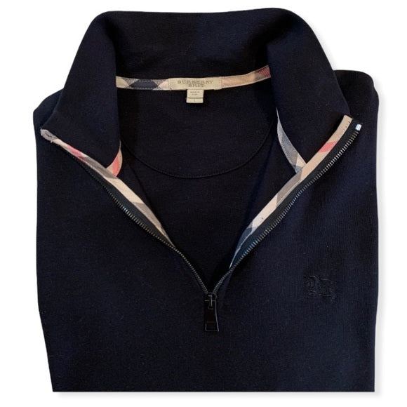 Burberry half zip clearance sweater