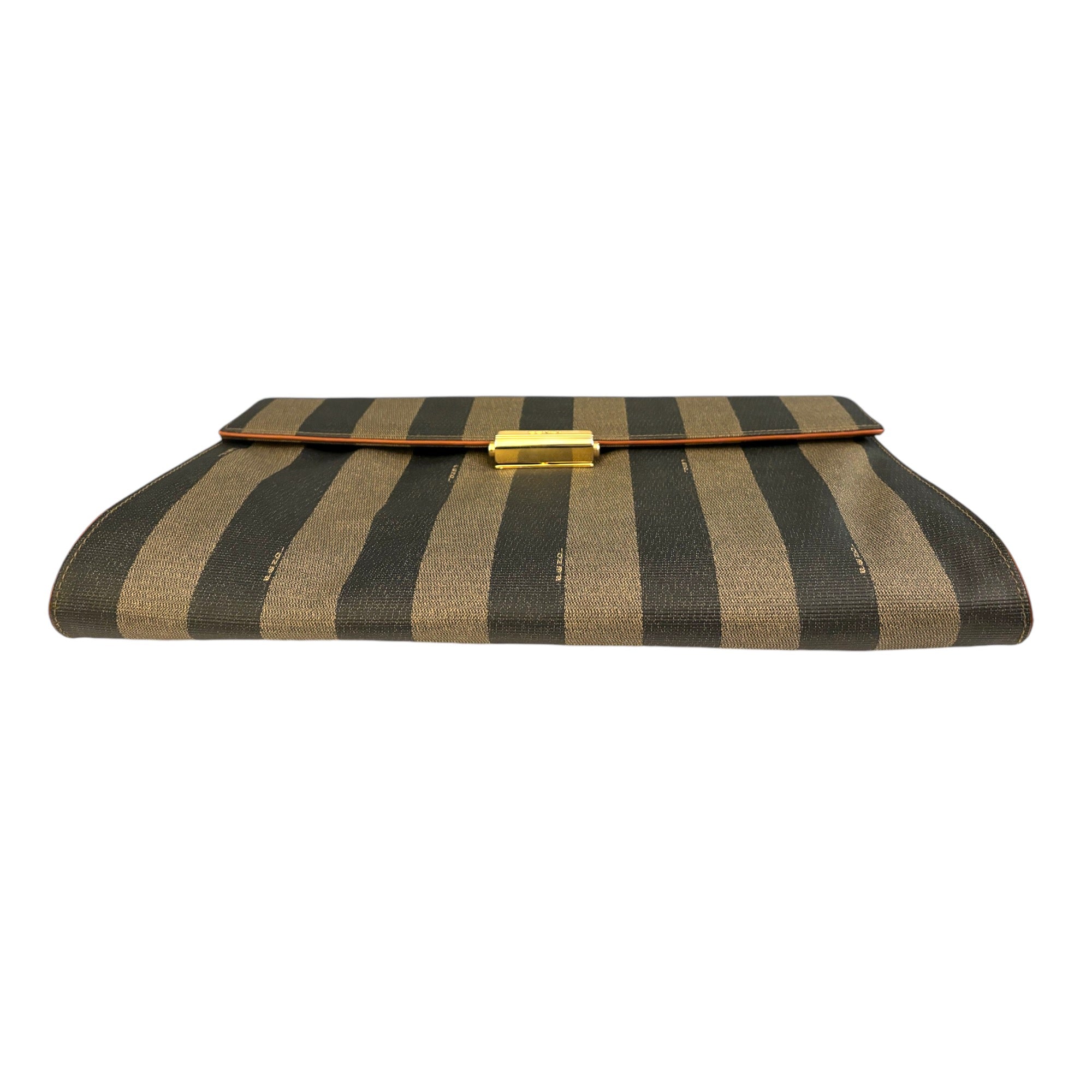 FENDI Vintage Penguin Striped Clutch/Shoulder Bag/Crossbody Bag