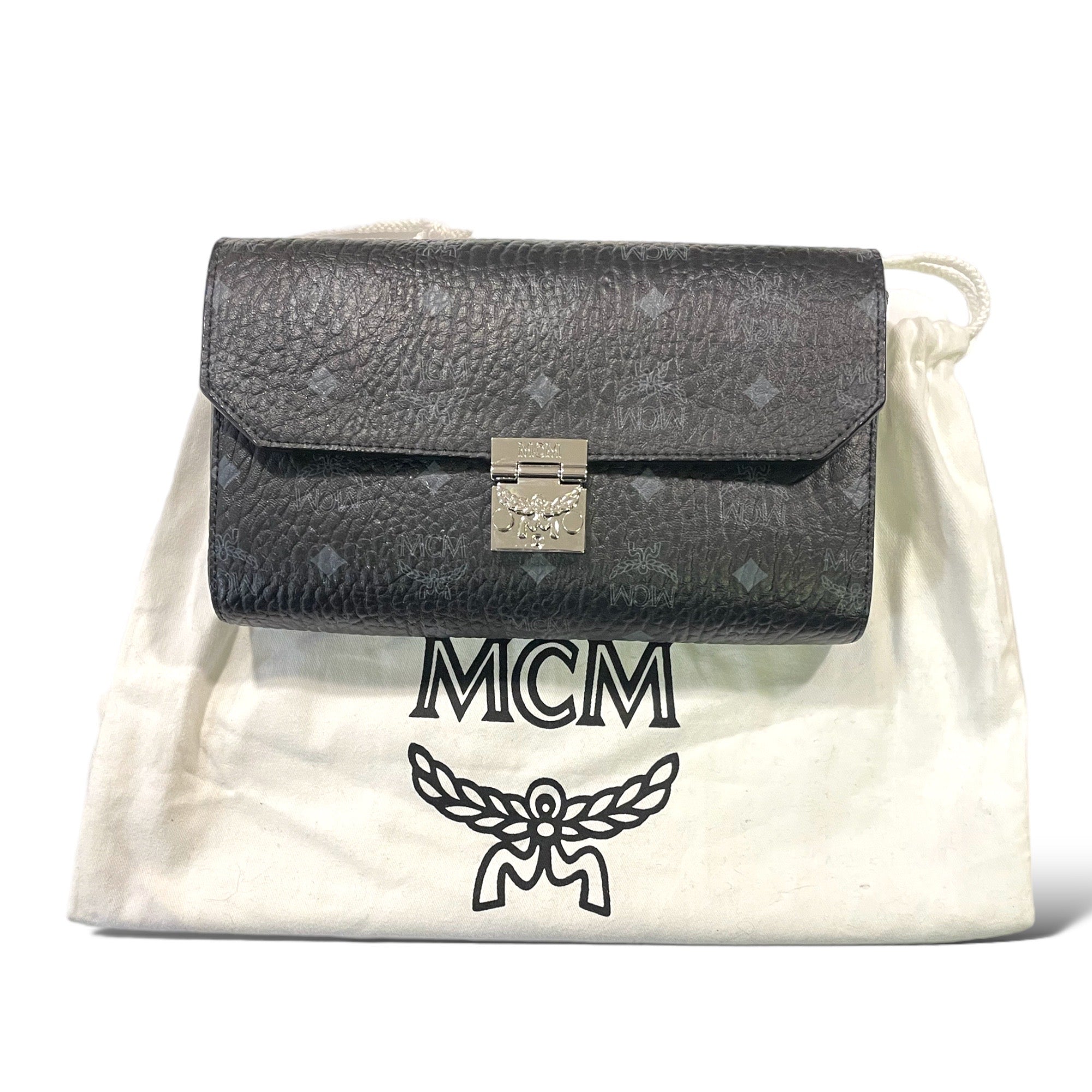 MCM Millie Visetos Flap Crossbody Bag