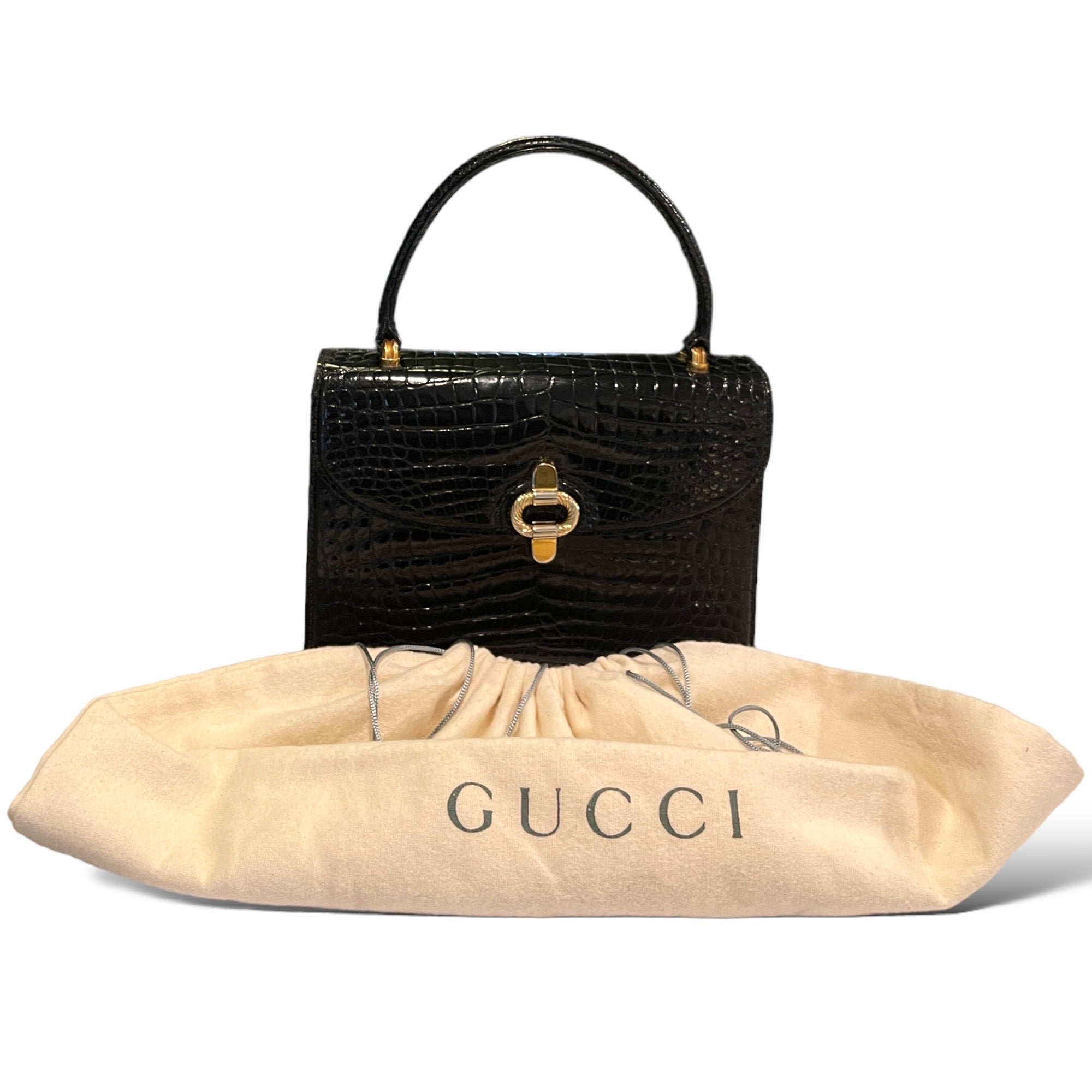 Vintage gucci 2025 crocodile handbag