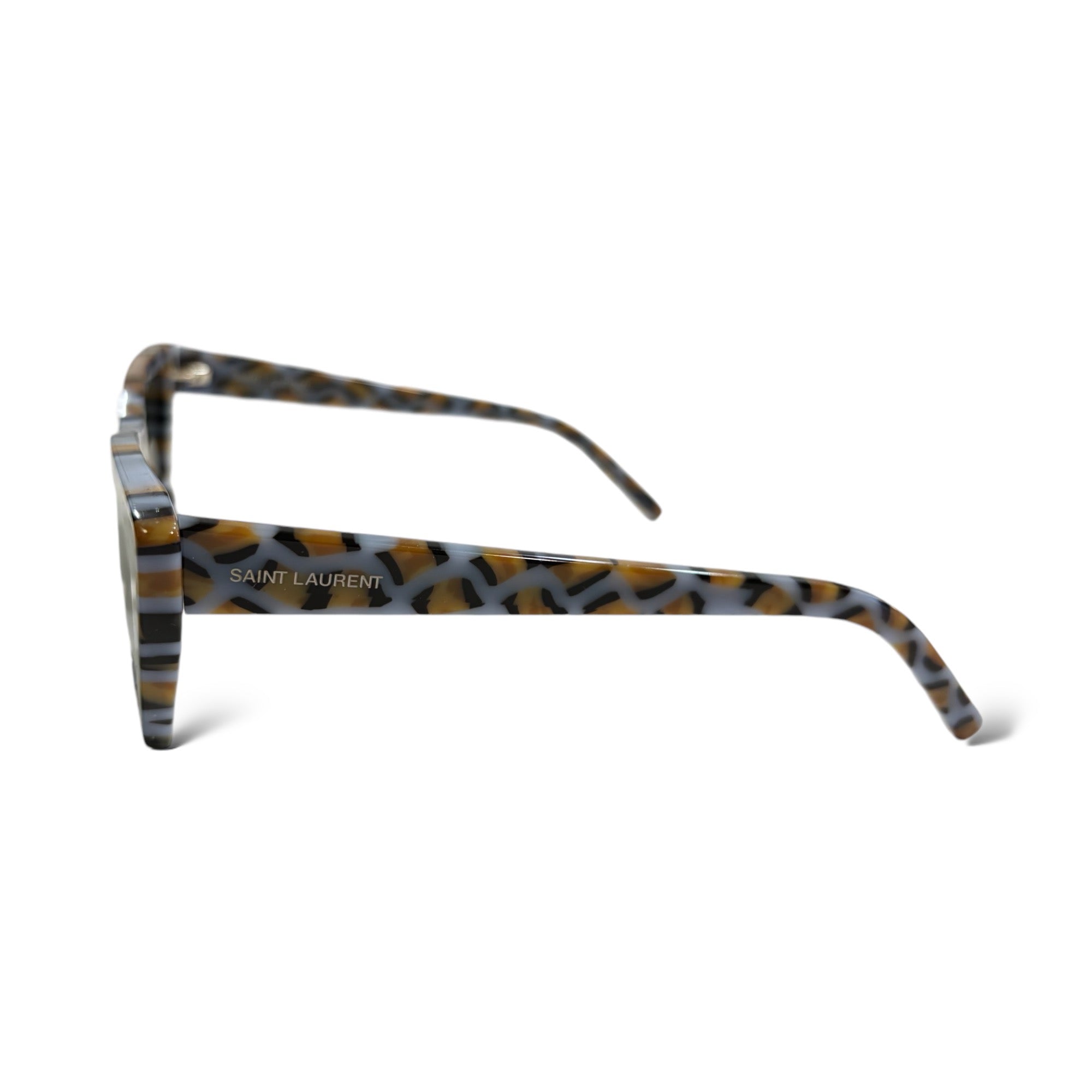 Saint Laurent Violet/Grey Cat Eye-Frame Acetate Sunglasses