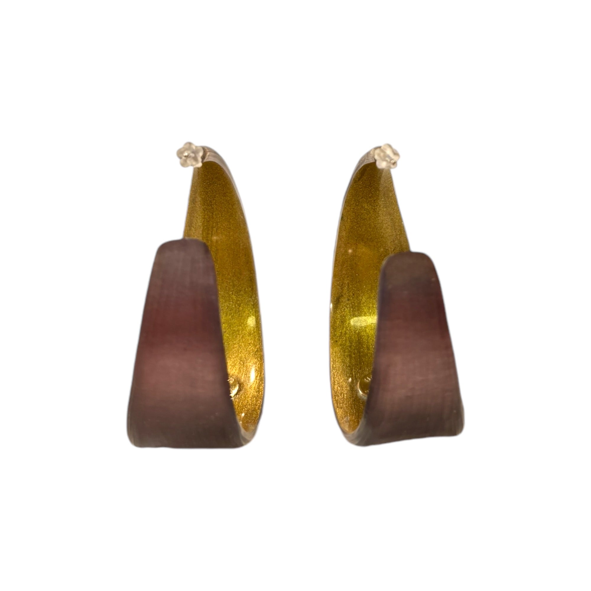 ALEXIS BITTAR Hand Carved Lucite Hoop Earrings