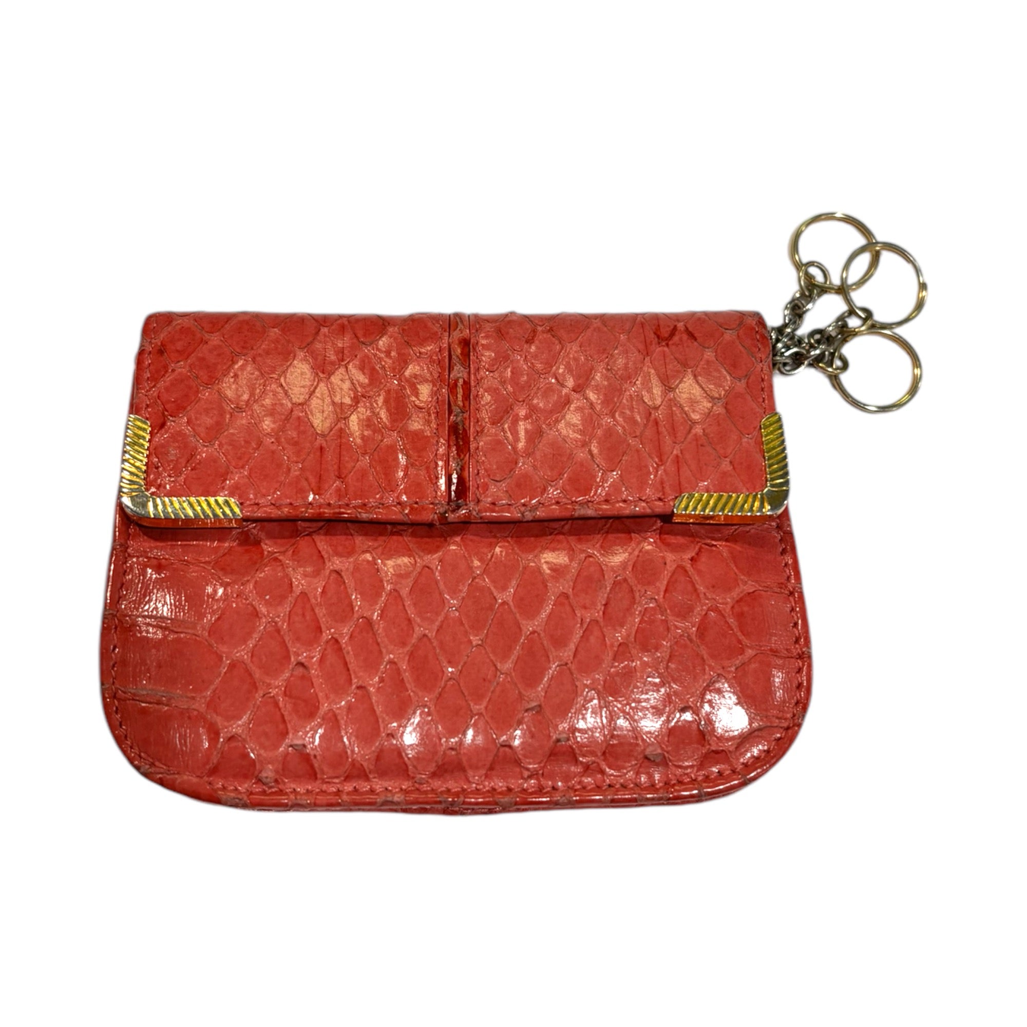 Judith Lieber Vintage Genuine Python Keychain/Coin Pouch