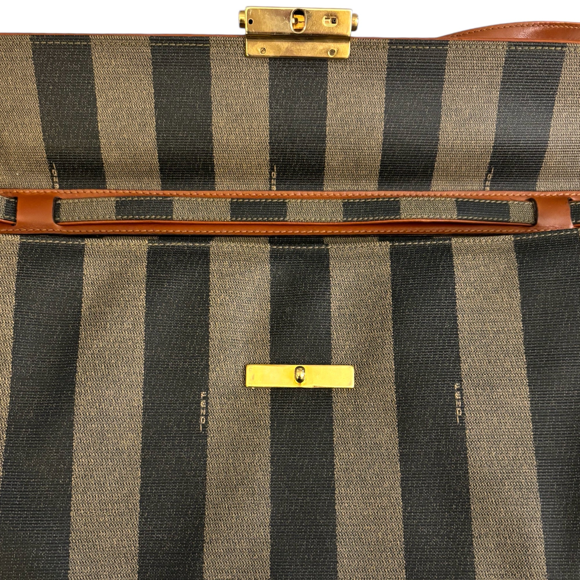 FENDI Vintage Penguin Striped Clutch/Shoulder Bag/Crossbody Bag