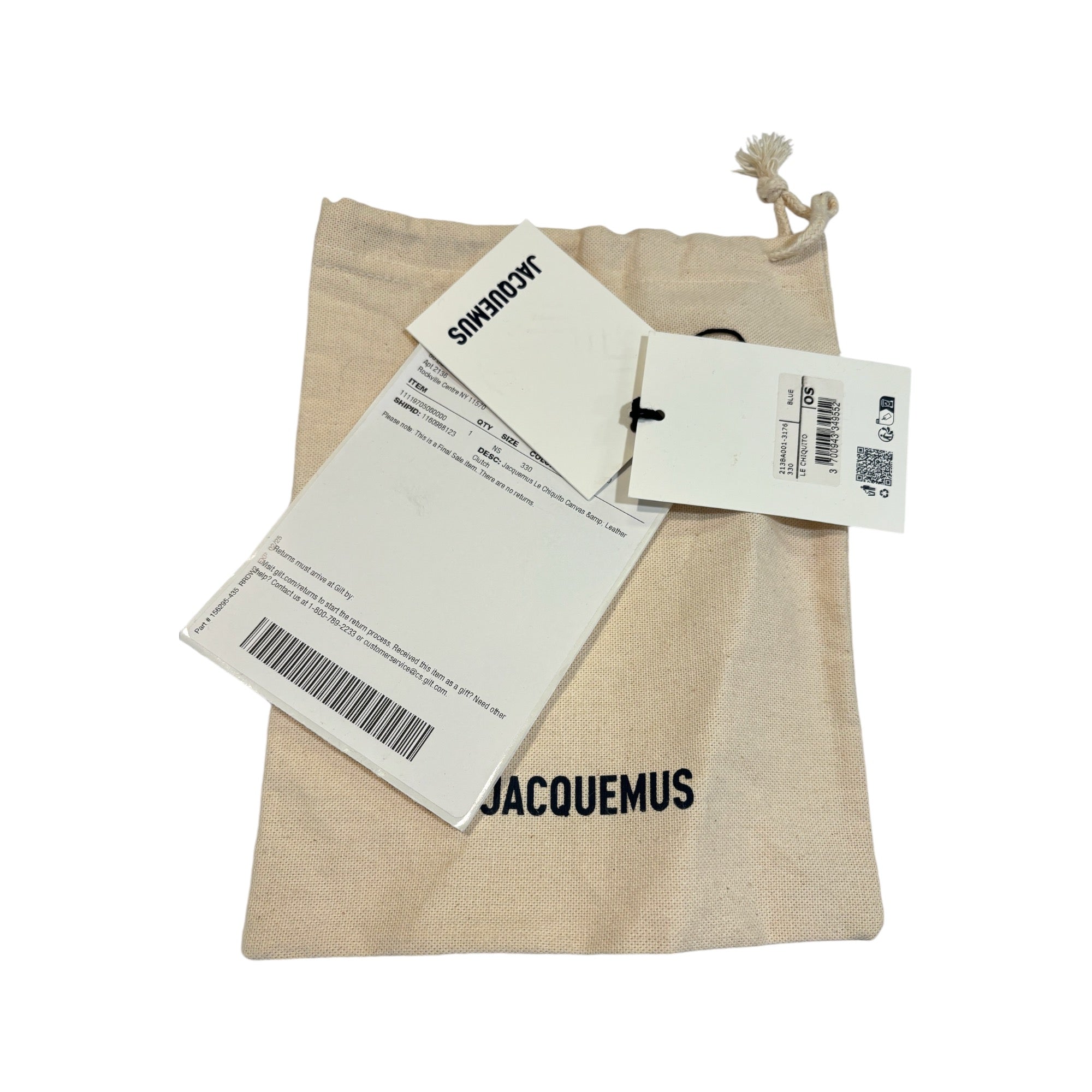 JACQUEMUS "Le Chiquito" Denim Top Handle Bag