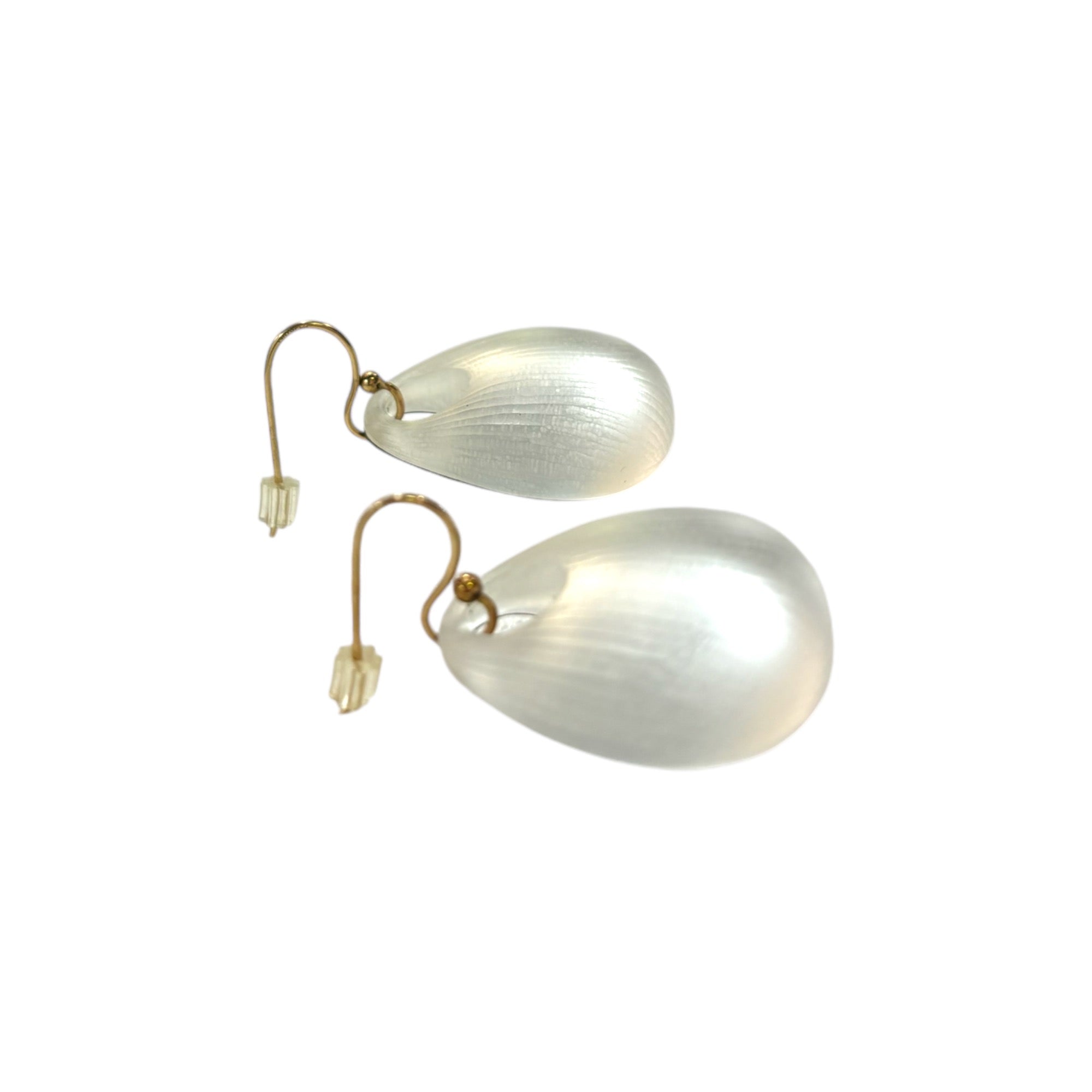 ALEXIS BITTAR White Lucite Drop Earrings