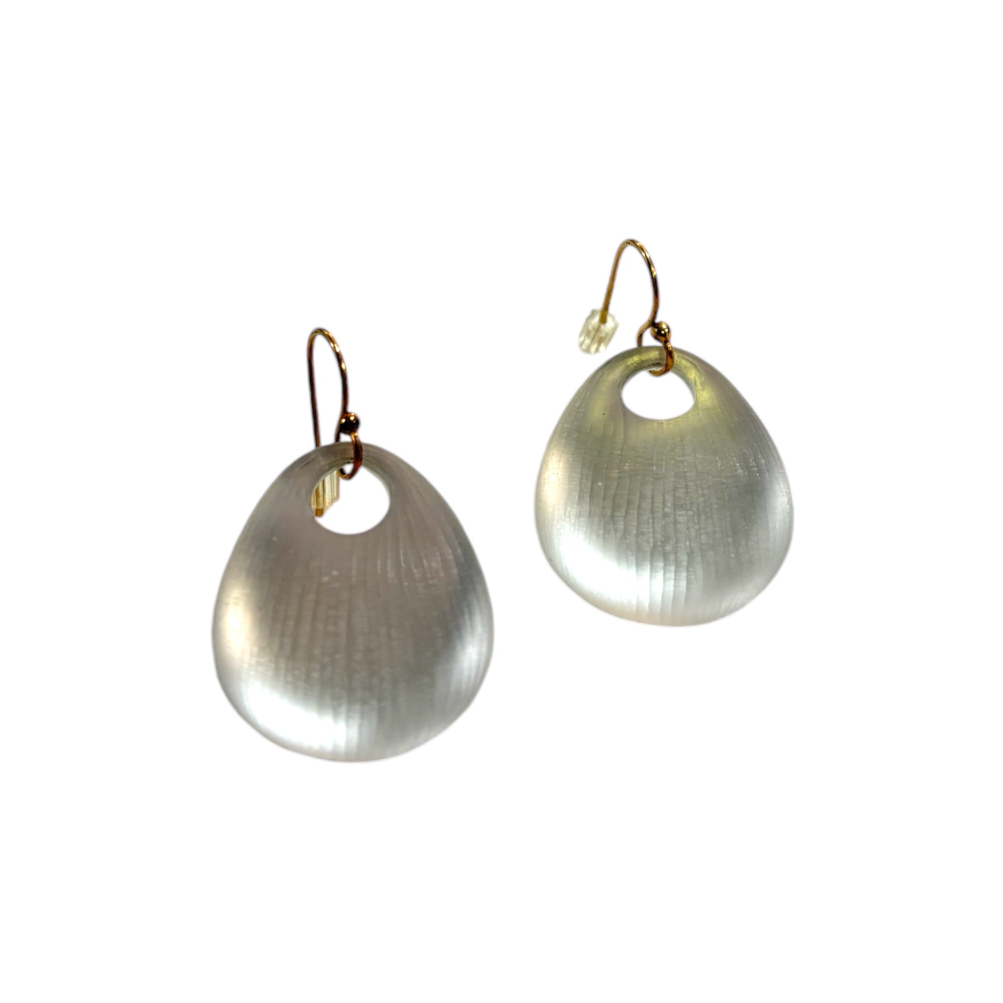 ALEXIS BITTAR White Lucite Drop Earrings