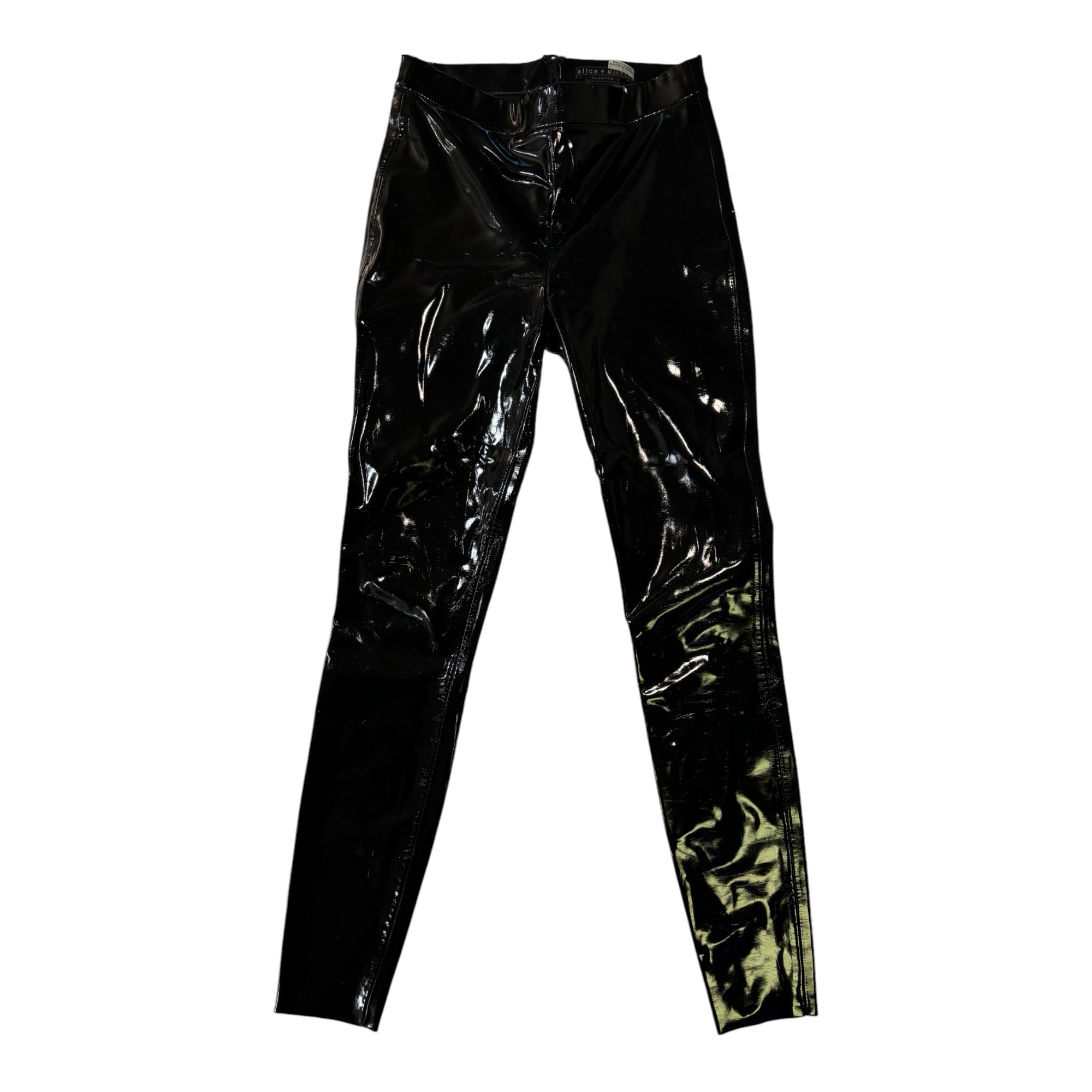 Alice + Olivia Classics Black Latex Pants |Size: 0|