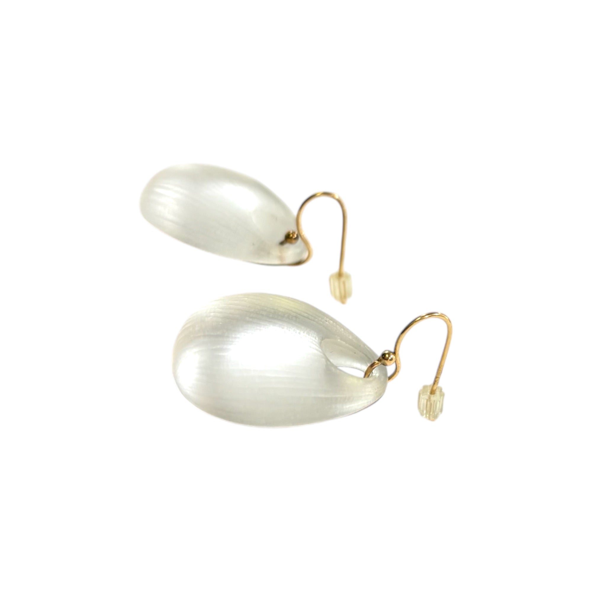 ALEXIS BITTAR White Lucite Drop Earrings