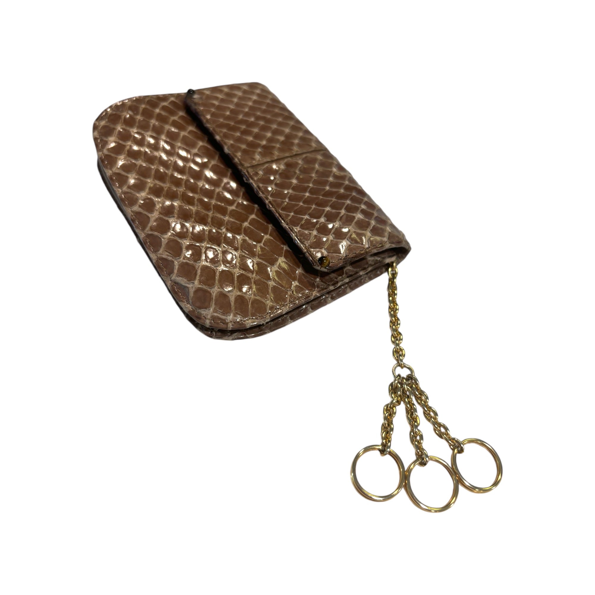 Judith Leiber Vintage Genuine Python Keychain/Coin Pouch