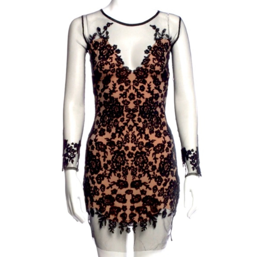 FOR LOVE & LEMONS Lace & Mesh Dress |Size: XS|