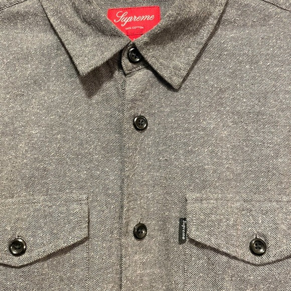 Supreme button hot sale down shirt