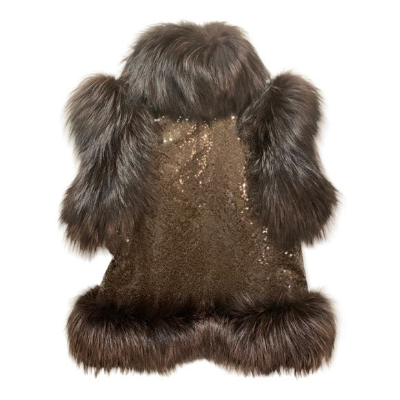 MICHAEL KORS Short Sleeve Genuine Fur Vest