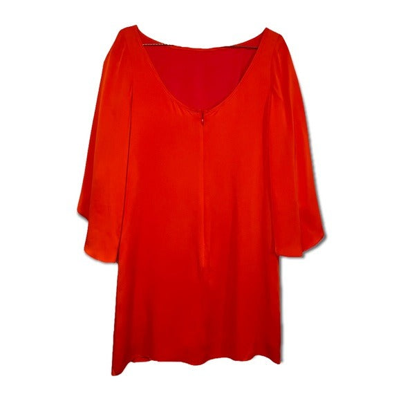 MILLY Coral Silk Dress |Size: 2|