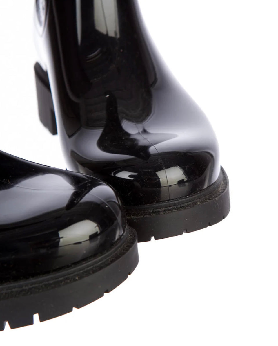 Louis Vuitton Women's Rain Boots Monogram Rubber Black