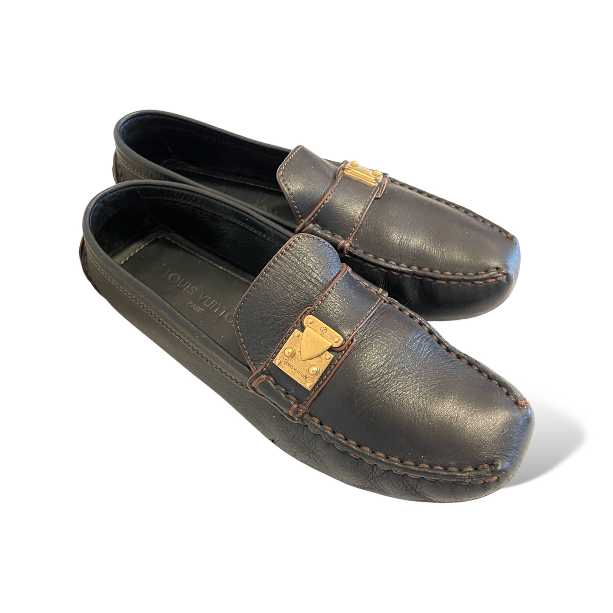 Louis Vuitton, Shoes, Mens Louis Vuitton Caiman Loafers Sz 1