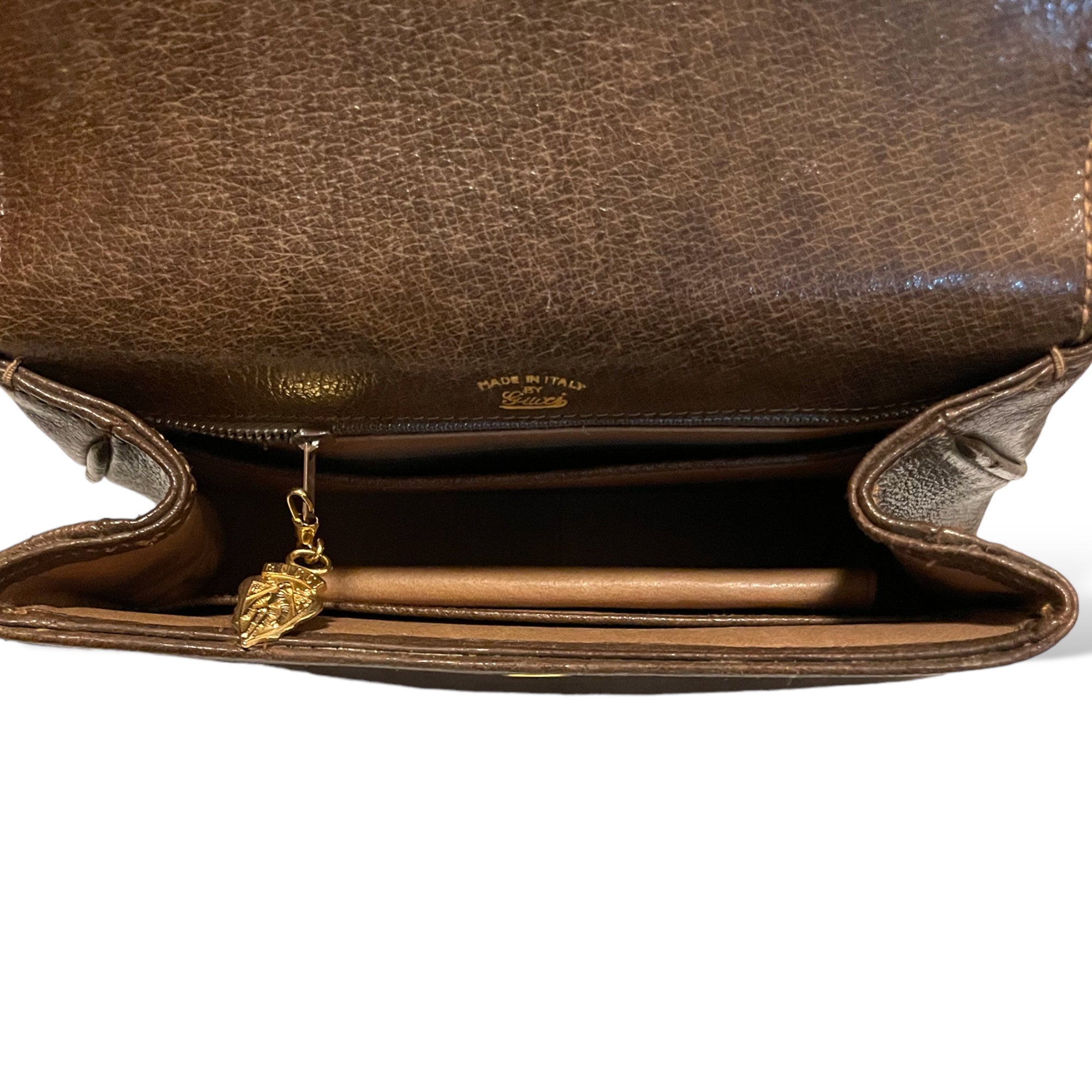 GUCCI 1955 Horsebit Small Shoulder Bag in Brown Leather | COCOON