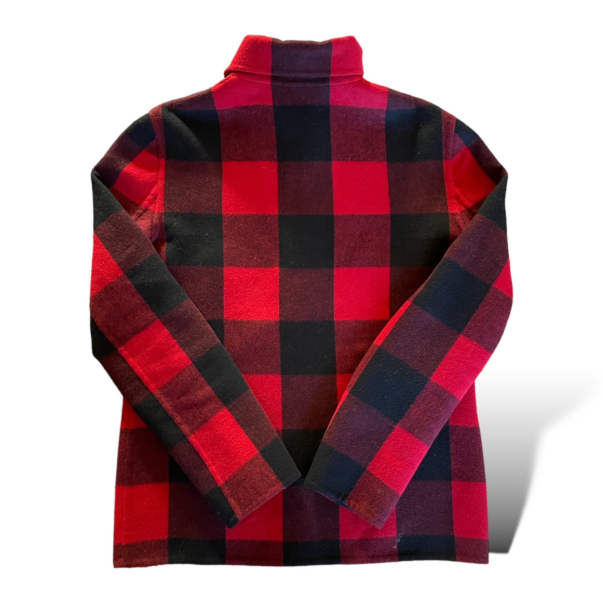 Lily Loves - Wool blend Felted 90s Plaid Red Black Zip Biker Jacket on  Designer Wardrobe