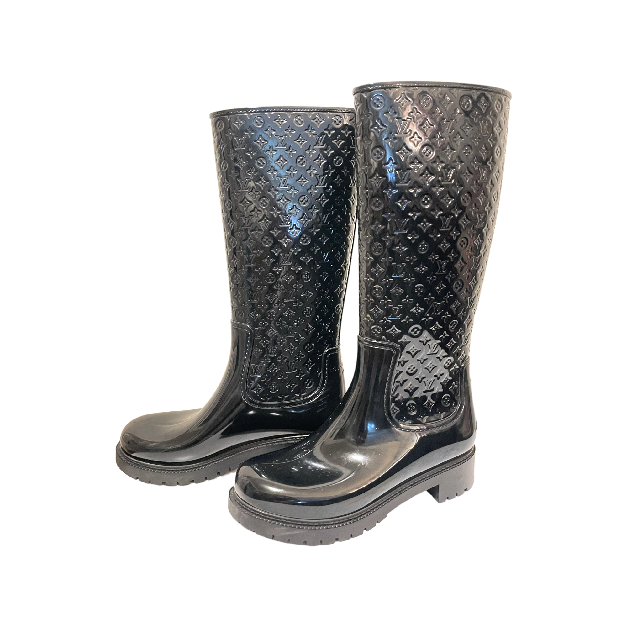 Louis Vuitton Leather Rain Boots It 39 | 9