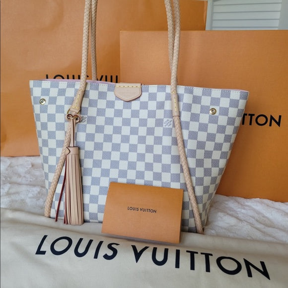 Review Louis Vuitton PROPRIANO TOTE BAG DAMIER AZUR 