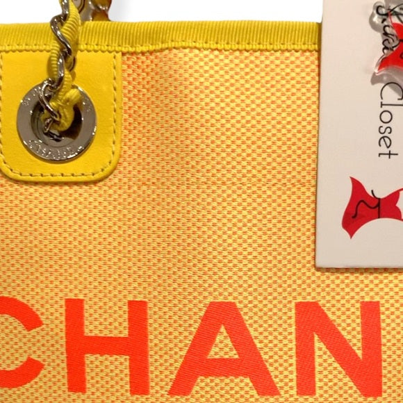 CHANEL Pre-Owned 2019 Deauville tote bag - Yellow
